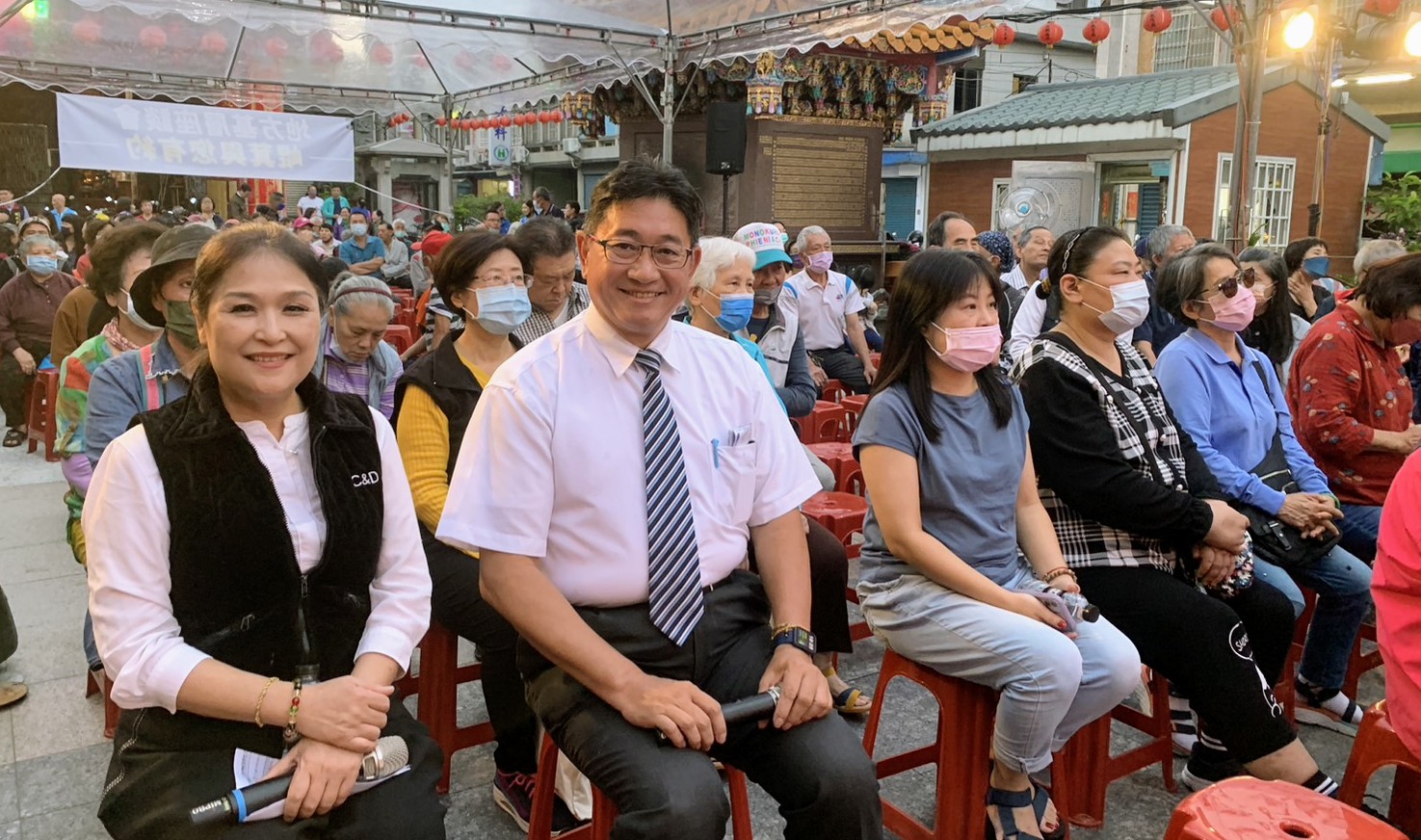 【立委傅崐萁城隍廟前廣場開講 分享建設成果與城市發展願景】缩略图
