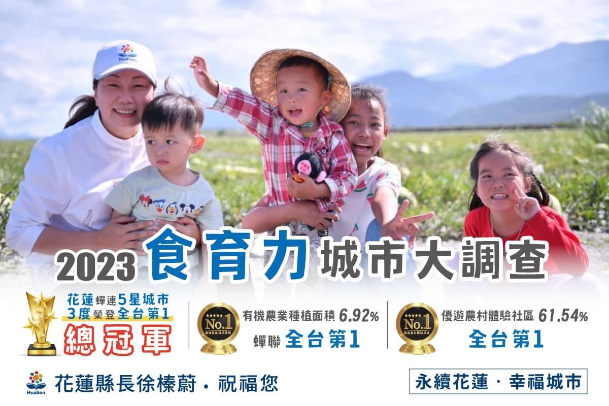 【花蓮縣榮獲2023年食育力城巿調查全國第一五星殊榮】缩略图
