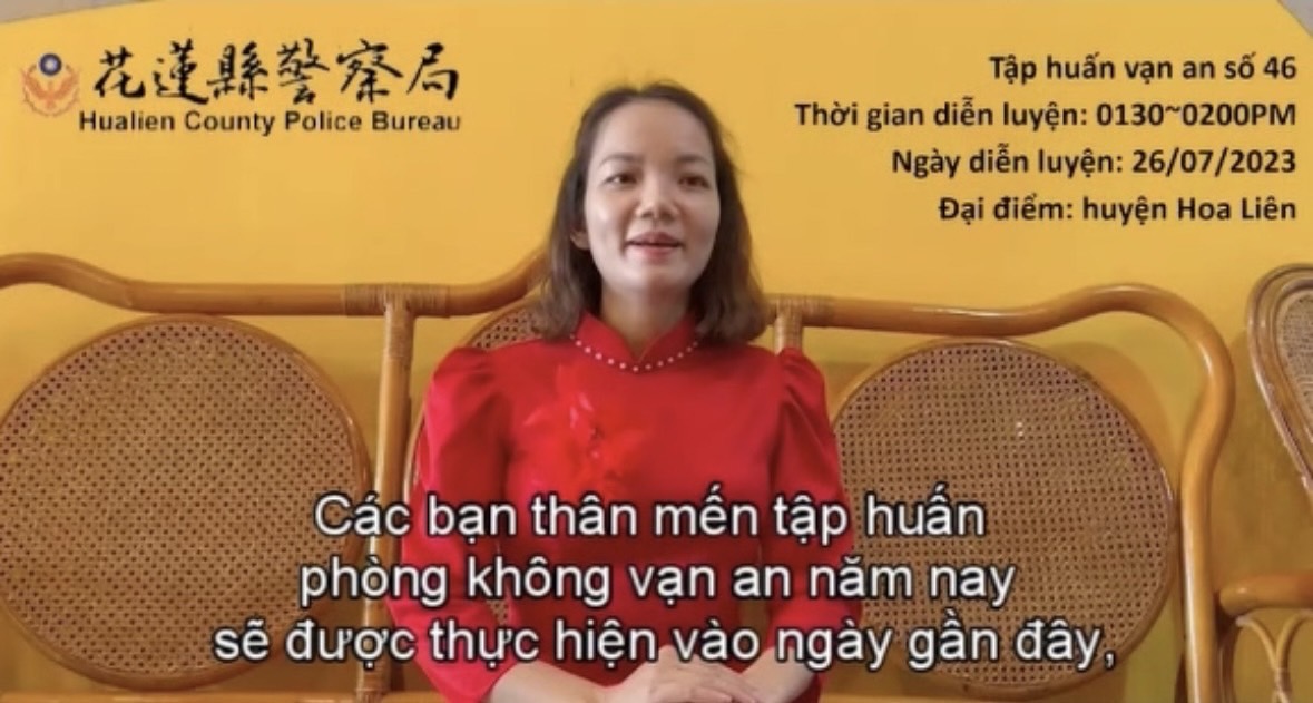 【體貼來花新住民及國外旅客 花警局拍攝多國語言影片宣導萬安演習】缩略图
