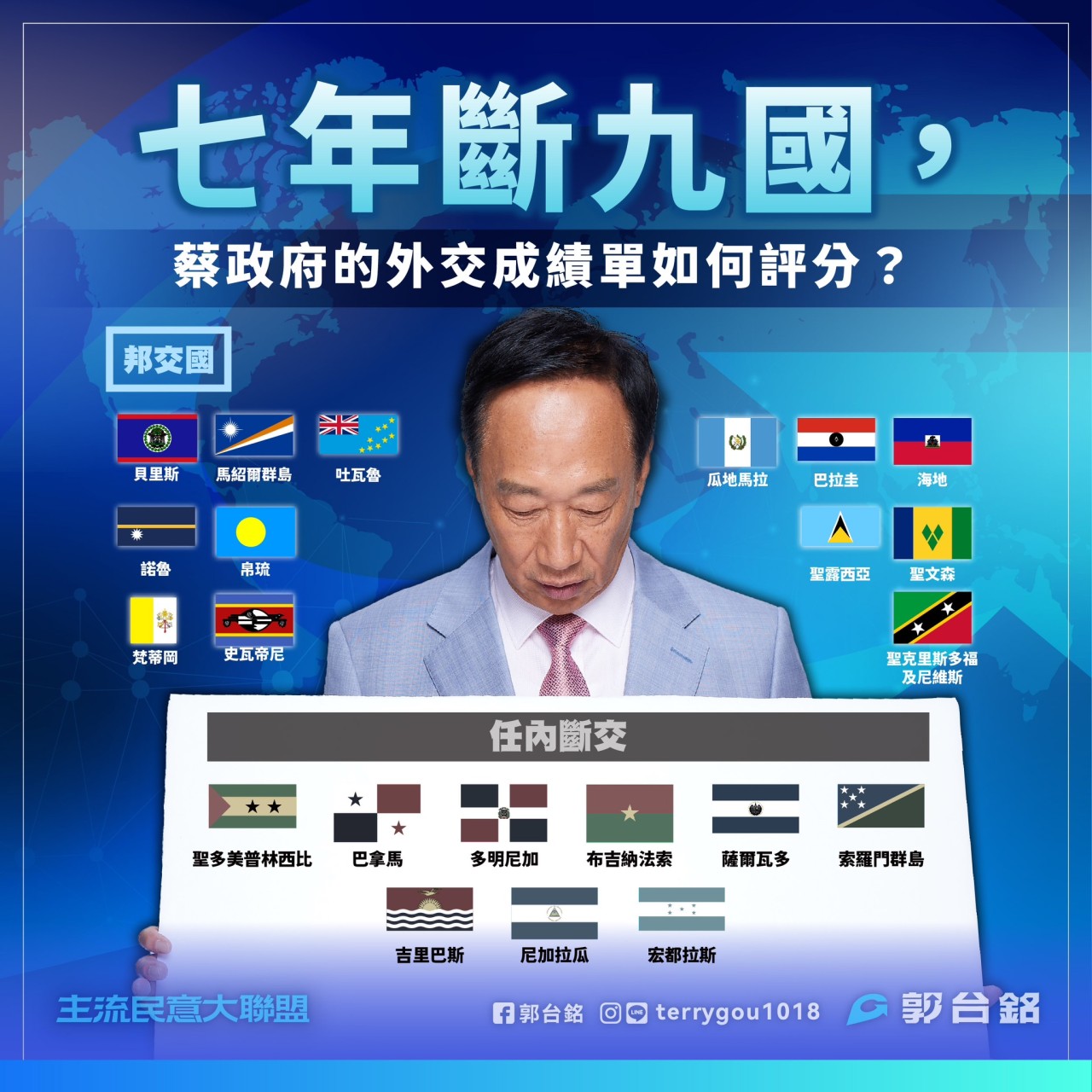 【郭台銘：七年斷九國，蔡政府的外交成績單該如何評分？】缩略图