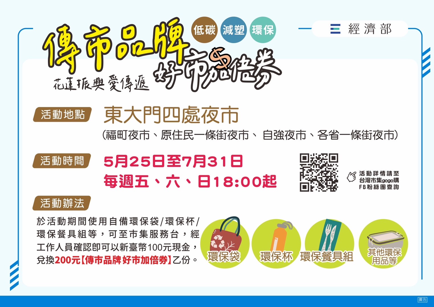 【震後振興》「傳市品牌好市加倍劵」即將於花蓮東大門夜市登場 邀您作夥迺夜市、享好康】缩略图
