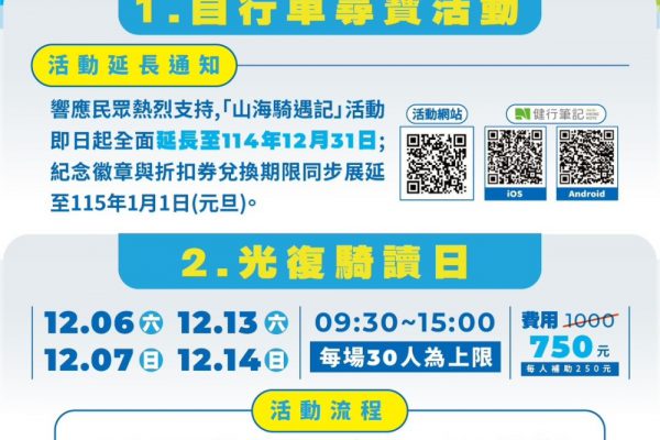 【想念花蓮的風了嗎？想念馬太鞍的綠了嗎？ 》探索光復 感受自然與文化的深度之旅登場】缩略图