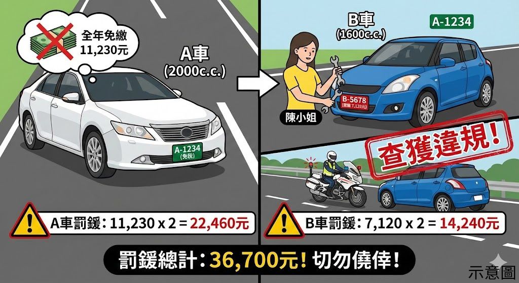 【免稅車輛移用車牌 小心重罰】缩略图