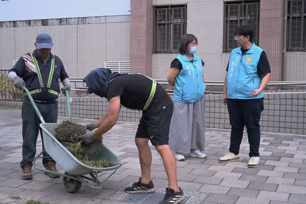 【花蓮市民權路人行道鋪設草坪 提升綠意與步行品質】插图