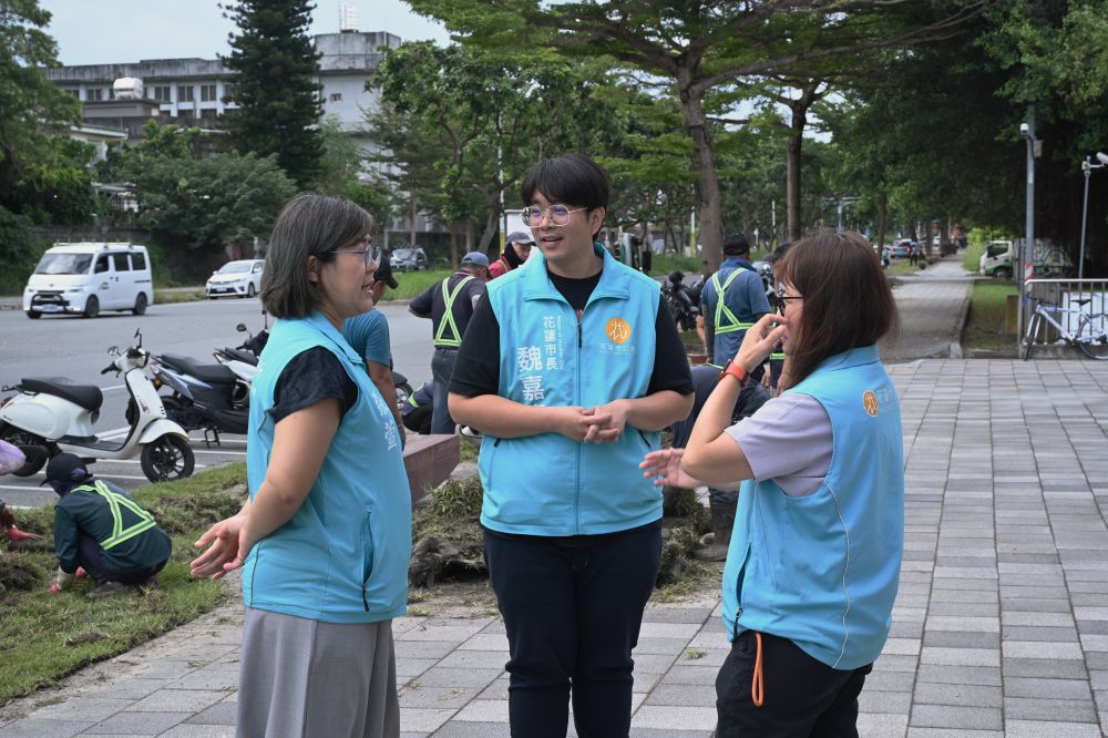 【花蓮市民權路人行道鋪設草坪 提升綠意與步行品質】缩略图