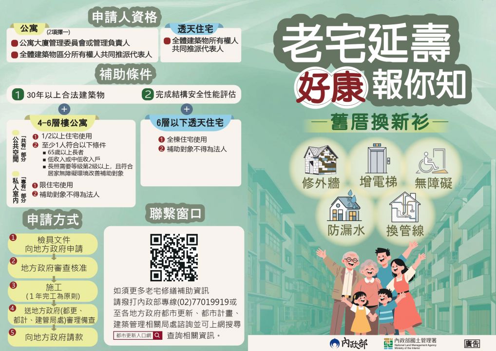 內政部推動多元住宅政策 落實全齡居住照顧缩略图