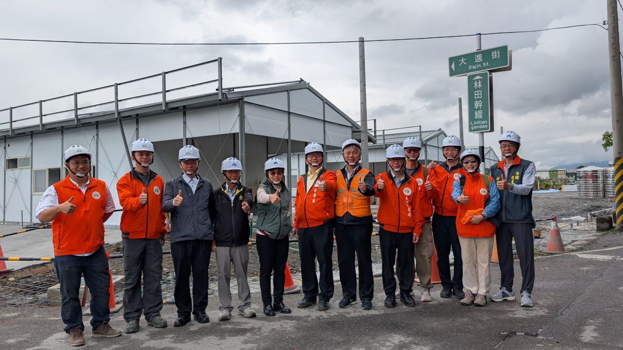 花蓮馬太鞍溪堰塞湖災後重建 中繼屋施工進度 預計115年1月即可入住